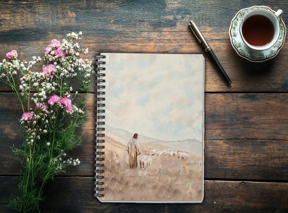 Christian Lamb Prayer Journal Jesus Good Shepherd Christian Notebook Religious Gift Bible Study Notebook Faith Planner Church Pastor Gift