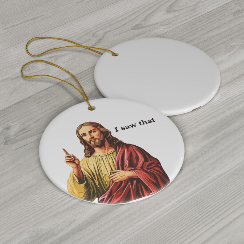 Funny Religious Gift Christian Christmas Ornament Jesus Ornament Christian Humor Gift Church Gift Exchange Religious Tree Ornament Catholic Christmas Gift