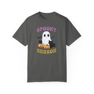 Ghost and Black Cats Halloween Shirt, Ghost Bats Black Cats Shirt,  Spook Season Shirt, Autumn Ghost Shirt,  Halloween Gift, Autumn Gift