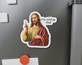 Jesus Meme Magnet, Christian Magnet, Religious Humor Gift, Funny Meme Magnet, Pastor Gift, Jesus Fridge Magnet, Christian Humor, Bible Study