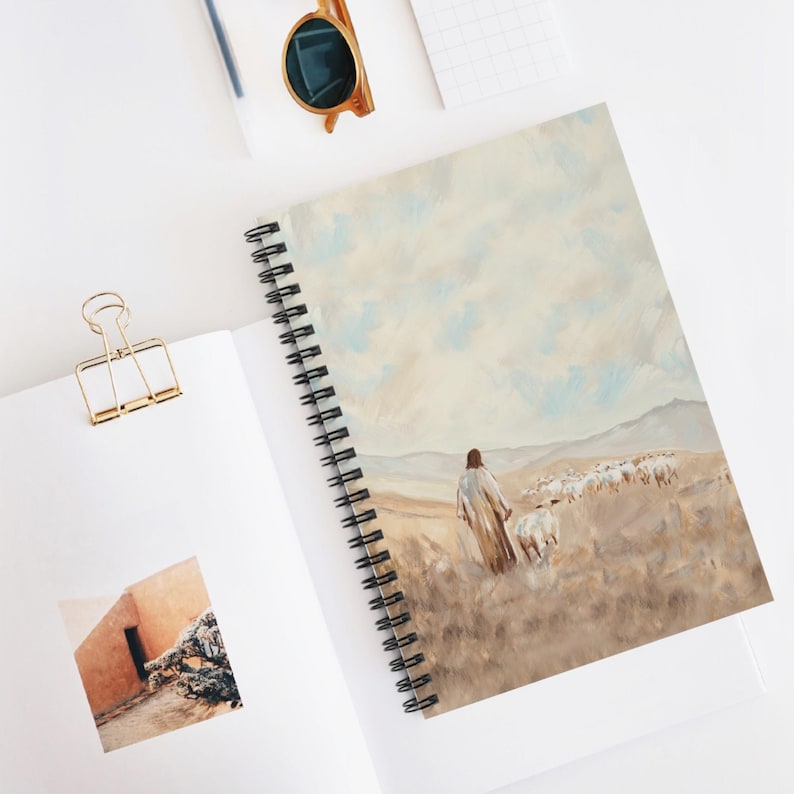 Christian Journal Good Shepherd Notebook Religious Notebook Prayer Journal Bible Study Notebook Sermon Notes Church Supplies Pastor Gift