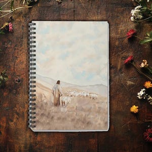 Christian Journal Good Shepherd Notebook Religious Notebook Prayer Journal Bible Study Notebook Sermon Notes Church Supplies Pastor Gift