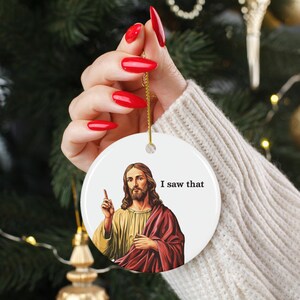 Funny Religious Gift Christian Christmas Ornament Jesus Ornament Christian Humor Gift Church Gift Exchange Religious Tree Ornament Catholic Christmas Gift