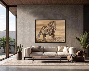 Horse Art Print Horse Artwork Horse Art Decor Horse Art Vintage Horse Art Original Horse Wall Art Canvas Horse Art Work Framed Horse Lovers