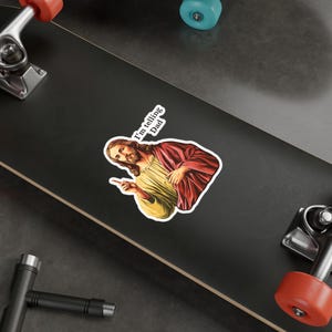 Jesus Sticker Christian Gift Funny Sticker Religious Gift Christian Humor Gift Laptop Sticker Water Bottle Sticker Stocking Stuffer Christmas Gift Idea Religious Humor Gift Pastor Gift Jesus Meme Funny Jesus Gift Christian Humor LDS Art