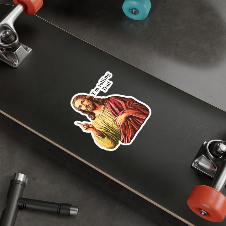 Jesus Sticker Christian Gift Funny Sticker Religious Gift Christian Humor Gift Laptop Sticker Water Bottle Sticker Stocking Stuffer Christmas Gift Idea Religious Humor Gift Pastor Gift Jesus Meme Funny Jesus Gift Christian Humor LDS Art