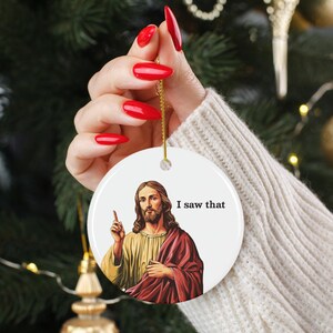 Funny Religious Gift Christian Christmas Ornament Jesus Ornament Christian Humor Gift Church Gift Exchange Religious Tree Ornament Catholic Christmas Gift