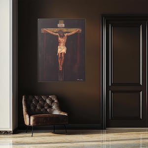 Jesus Wall Art Religious Wall Decor Christian Home Decor Pastor Gift Priest Gift Church Decoration Prayer Room Decor Crown of Thorns Art, LDS, Modern Christian Art, Jesus Portrait, LDS Art, Bible Wall Art, Jesus Oil Painting, Bible Verse Wall Art