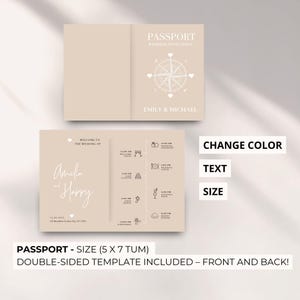 Love to travel? Celebrate your wedding with a Passport Invitation that matches your style! This editable boarding pass invite is perfect for destination weddings. Use Canva to personalize and download in minutes. No physical shipping — just beautiful design you can print at home or online. Add adventure to your love story with a passport-themed wedding invite that guests will remember.