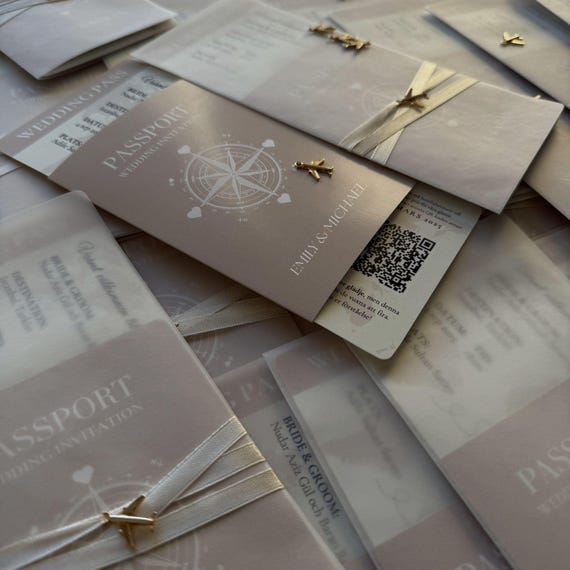 Bestseller Passport Wedding Invitation | Destination Boarding Pass | Editable Canva Template | Instant Download | Wedding Templates