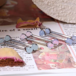 Nipple Ring Internal Thread Nipple Barbell 14G Nipple Piercing Jewelry G23 Titanium Nipple Body Piercing Jewelry Women 12mm to 16mm