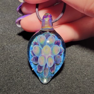 Implosion pendant In cobalt blue borosilicate glass, hand blown art glass makes the perfect necklace