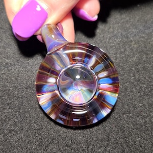 Hand blown art glass borosilicate pendant, One-of-a-Kind handmade heady glass necklace in colorful implosion design.   Large glass jewelry