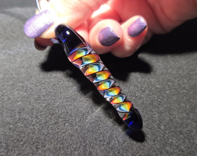Rainbow Pride Jewelry, Artisan Blown Glass Rainbow Choker Necklace, Colorful Friendship Pendant