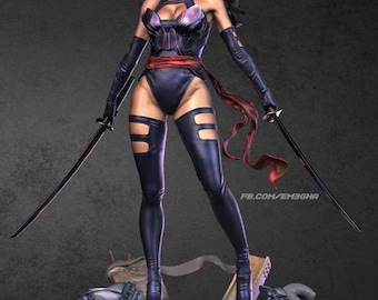 3D Fighter Woman Figure
