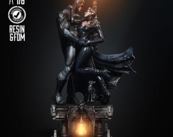 3D B*tman C*twoman Diorama Figure