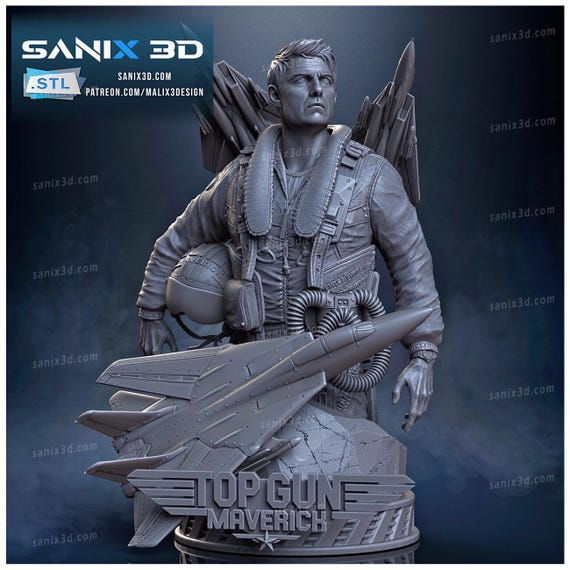 3D Top Gun Mav*rick Figure - Etsy