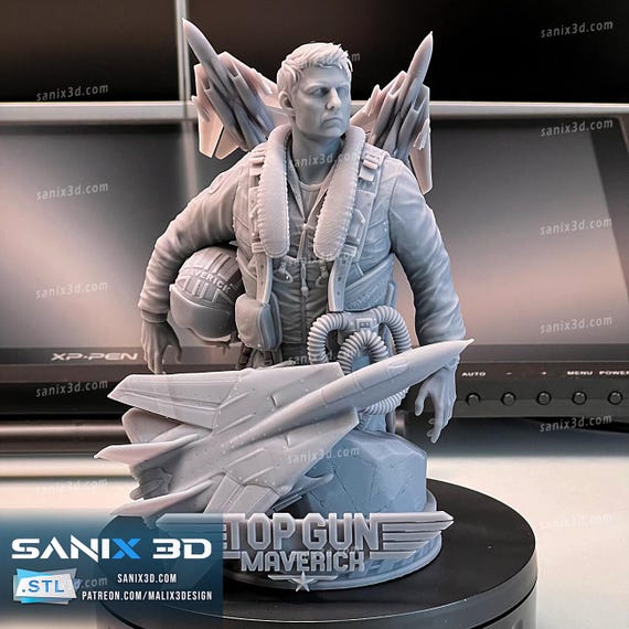 3D Top Gun Mav*rick Figure - Etsy