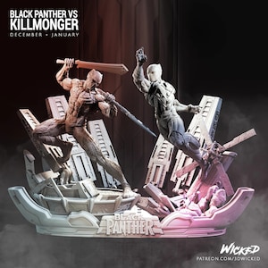 3D Bl*ck Panther Killguy Diorama Figure