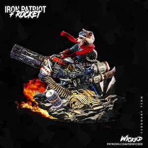 3D Raccoon Figure