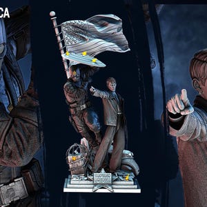 3D Cap Am*rica St*ve Rog*rs Diorama Figure