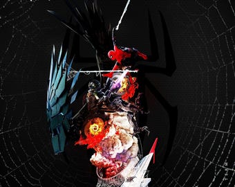 Figura diorama 3D Spider Wingguy
