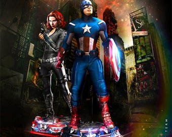3D Cap Am*rica Figure