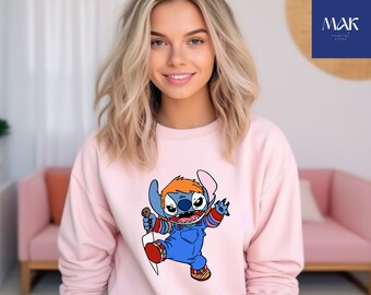 Stitch Halloween Sweatshirt, Disney Halloween Sweatshirt, Disney Hoodie, Disneyland Stitch Halloween Hoodie, Toddler Halloween Sweatshirt