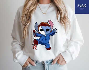 Stitch Halloween Sweatshirt, Disney Halloween Sweatshirt, Disney Hoodie, Disneyland Stitch Halloween Hoodie, Toddler Halloween Sweatshirt