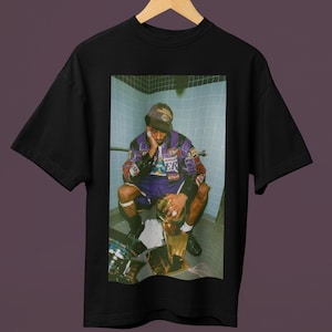 Kobe Bean Black Mamba Bryant Championship Trophy LA Los Angeles Basketball Streetwear Heavyweight T-Shirt
