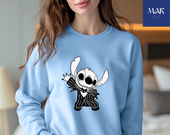 Stitch Halloween Sweatshirt, Disney Halloween Sweatshirt, Disney Hoodie, Disneyland Stitch Halloween Hoodie, Toddler Halloween Sweatshirt