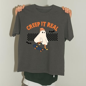 Retro Halloween Shirt Comfort Colors Shirt, Creep It Real, retro Ghost Shirt Witch Shirt Fall Shirt Crewneck Spooky Creep Shirt Holloween