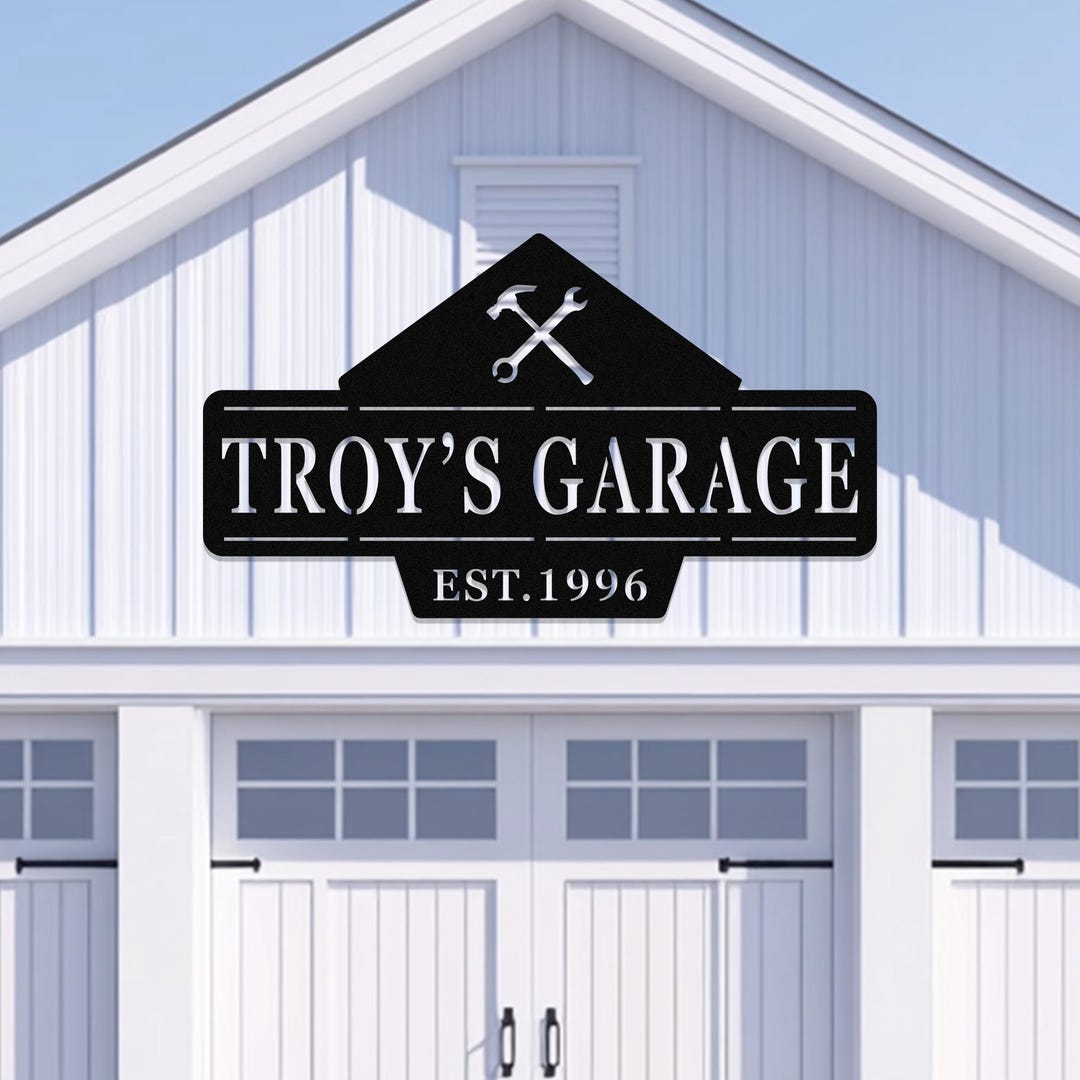 Custom Metal Garage Sign: Personalized Man Cave Decor - Etsy