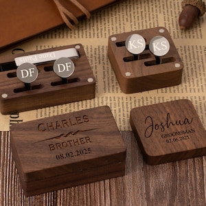 Trauzeugen Geschenke, individuelle Manschettenknöpfe, Hochzeit Manschettenknöpfe & Krawattenklammer, Trauzeuge Geschenk, Groomsmen Geschenke Set, Trauzeugen Vorschlag