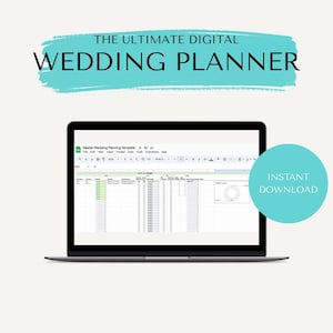 Digitale bruiloftplanner - Google-spreadsheet direct downloaden - volledig aanpasbaar - bruiloftplanning - stressvrije checklist bruiloft