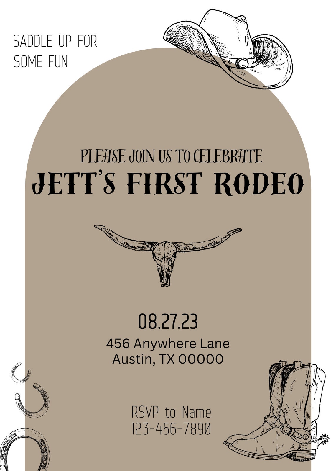 First Rodeo Signage First Rodeo Invitation - Etsy