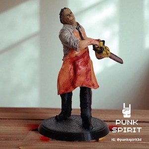 FIGUR LEDERFACE - Texas Chainsaw Massacre (1974) 3D Gedruckt Handbemalt