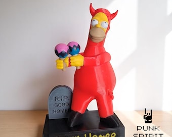 Handbemalte Homer Simpson Figur - Die SIMPSONS Sammler Fan Art