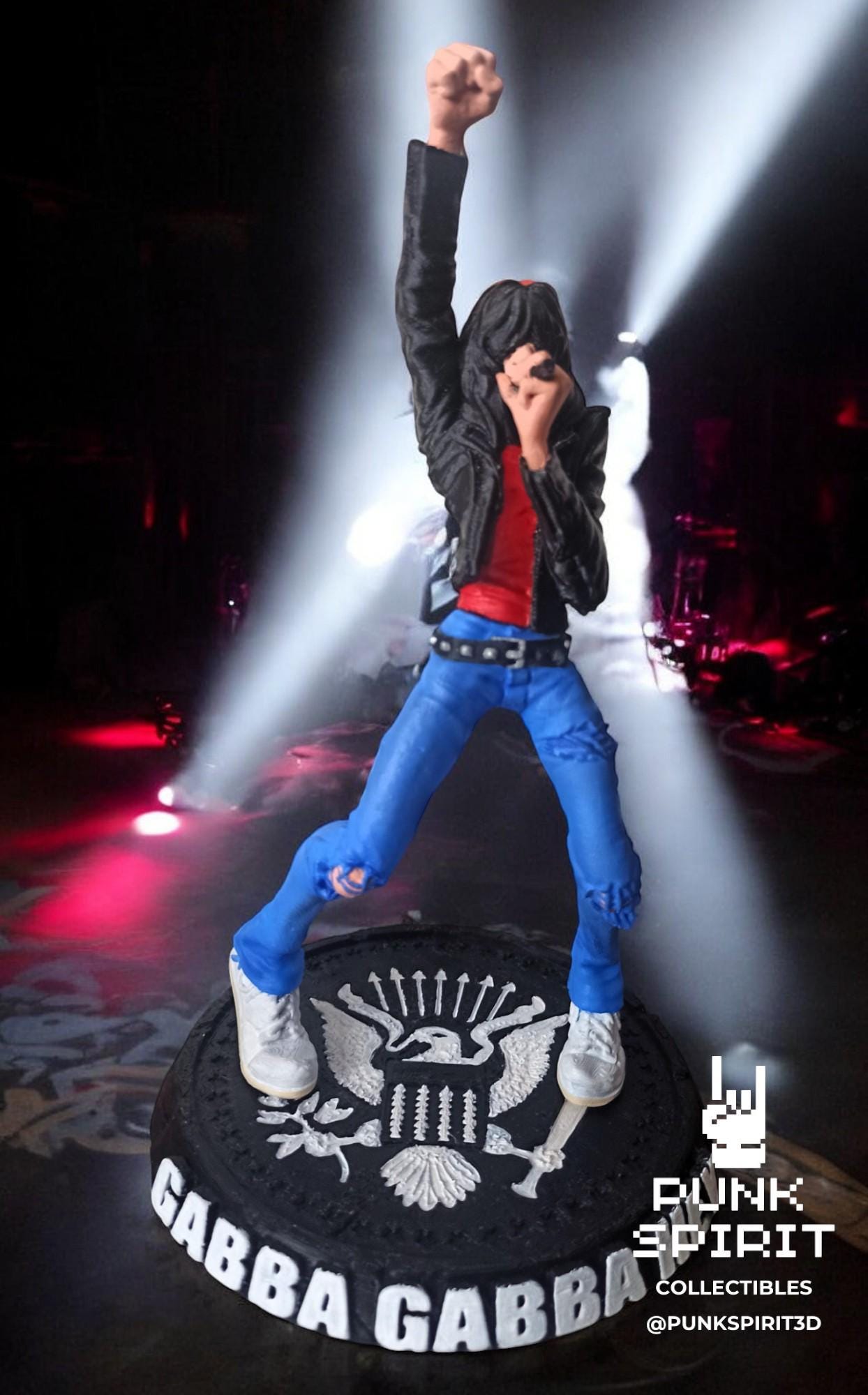 JOEY RAMONE Figure - the Ramones - 3d Printed Hand Painted