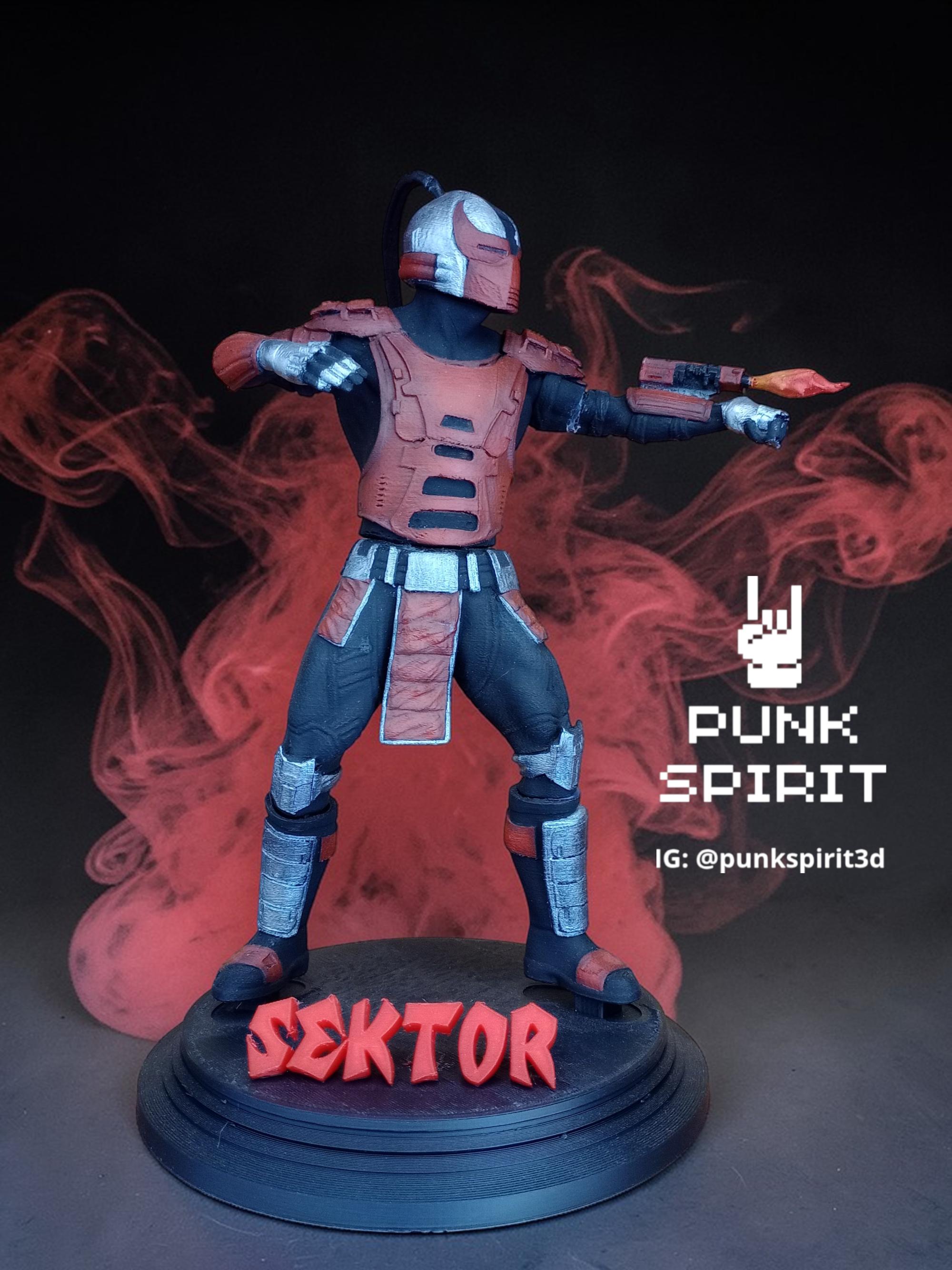 Mortal Kombat Sektor Smoke Cyber Ninjas – Hand Painted 3D Printed