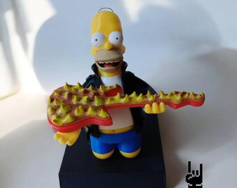 Homer im The Rolling Stones Rock N' Roll Fantasy Lager - Handgemalte - Fan Art