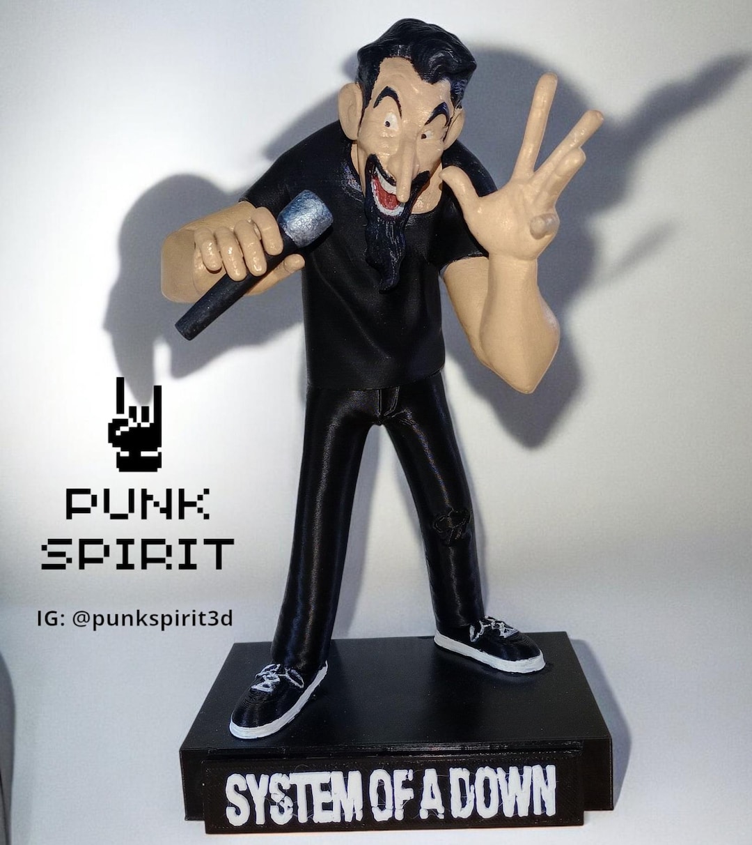 Serj Tankian SYSTEM OF A DOWN Cartoon Figure 3d Printed and