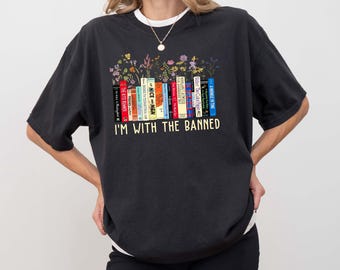 Reading Shirt,I With The Banner, Reading Gift, Reader Gift, Bookish Gift, Bookworm Gift, Book Club Gift, Funny Book Lover