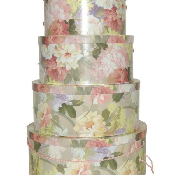 SINGLE 12" HATBOX for all your creative ideas! - Artist's Floral (Please note this listing is for One Box Only! the one on the top)