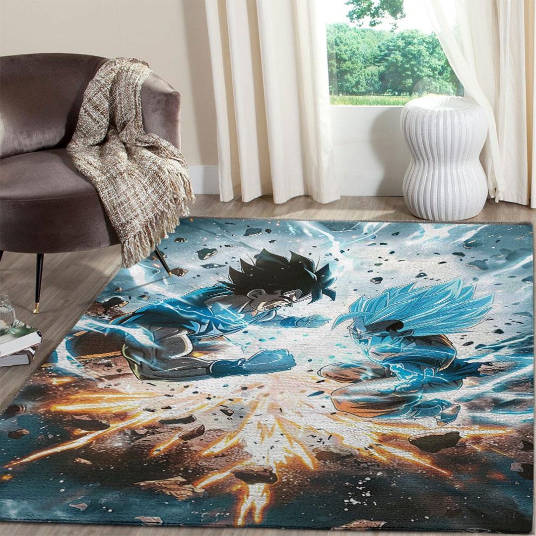 Inosuke Rug Dragon Ball Rug, Anime Character SSJ Blue Rug, Anime Rug, Japanese Rug ...