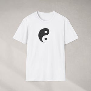 Yin Yang Unisex Softstyle T-Shirt, Relaxed Fit Tee for Meditation, Mindfulness, Yoga, Perfect Gift for Wellness Enthusiasts