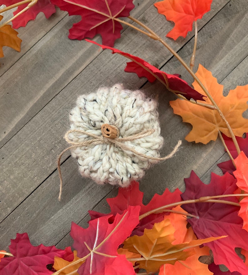 Crocheted Pumpkins, Rustic Home Decor, Autumn, Handmade image 7