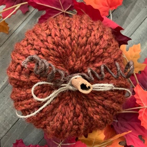 Crocheted Pumpkins, Rustic Home Decor, Autumn, Handmade image 5