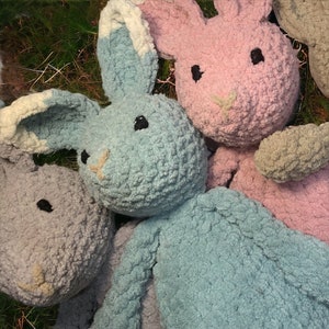 Bunny Knotted Lovey, Stuffed baby toy, knotted loveys, baby gift image 5
