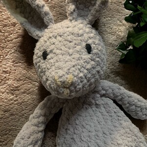 Bunny Knotted Lovey, Stuffed baby toy, knotted loveys, baby gift image 3